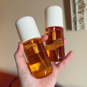 Phlur Vanilla Nectar and Peach Skin hair and body mist set travel size 3 oz